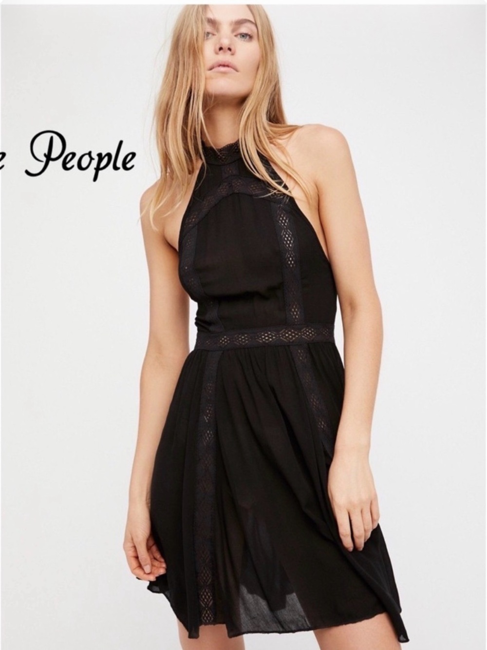 Free People Falling For You Fit and Flare Slip black medium